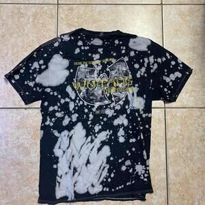 Wu-Tang Clan Strikes Again Bleach Splatter T-Shirt Hip Hop Rap Tee